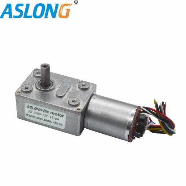 Quality 90D Worm Gearbox Reducer 115rpm With 11PPRR Hall Sensor Encoder for sale
