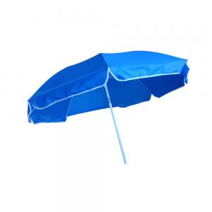 China Blue Custom Printing Windproof Beach Umbrella With Custom Logo Outdoor wholesale
