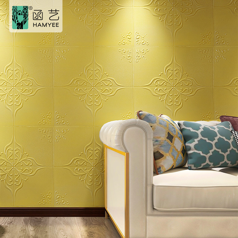 China 70*70cm 8mm Wall Panel Luxury 3D Wallpaper For Living Room wholesale