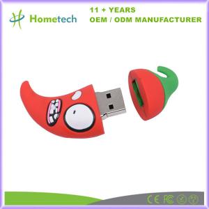 China Cartoon Hot Pepper/Fruit Model Cute Customized USB Flash Drive 8GB 16GB 32GB PVC Pen Drive wholesale