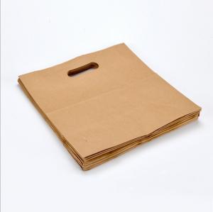 China Vintage Kraft Brown Paper Handle Grocery Gift Merchandise Carry Retail Bags wholesale