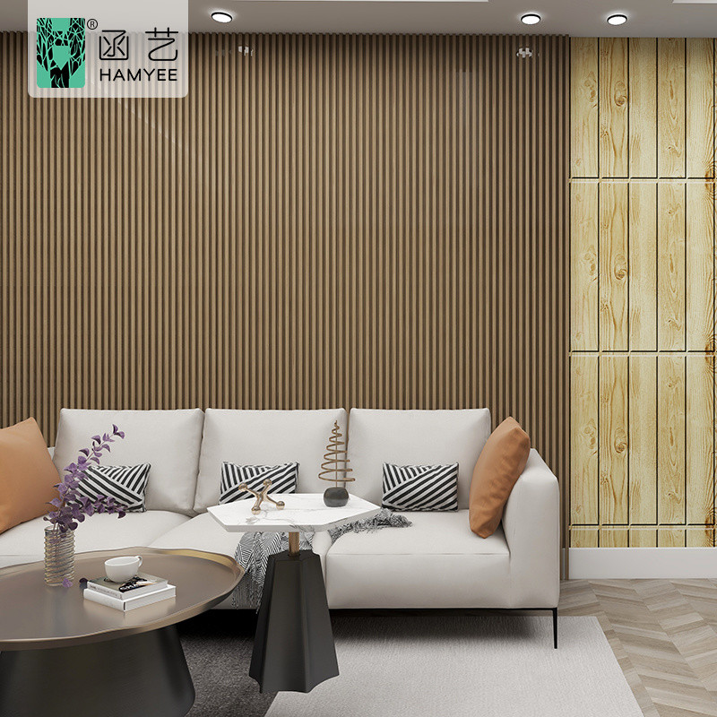 China Hamyee Wood Grain 3D Self Adhesive Wall Panels For Bathroom wholesale