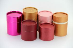 China Colorful shiny / glossy / matt surface paper cans cosmetics gift cardboard tube packaging wholesale