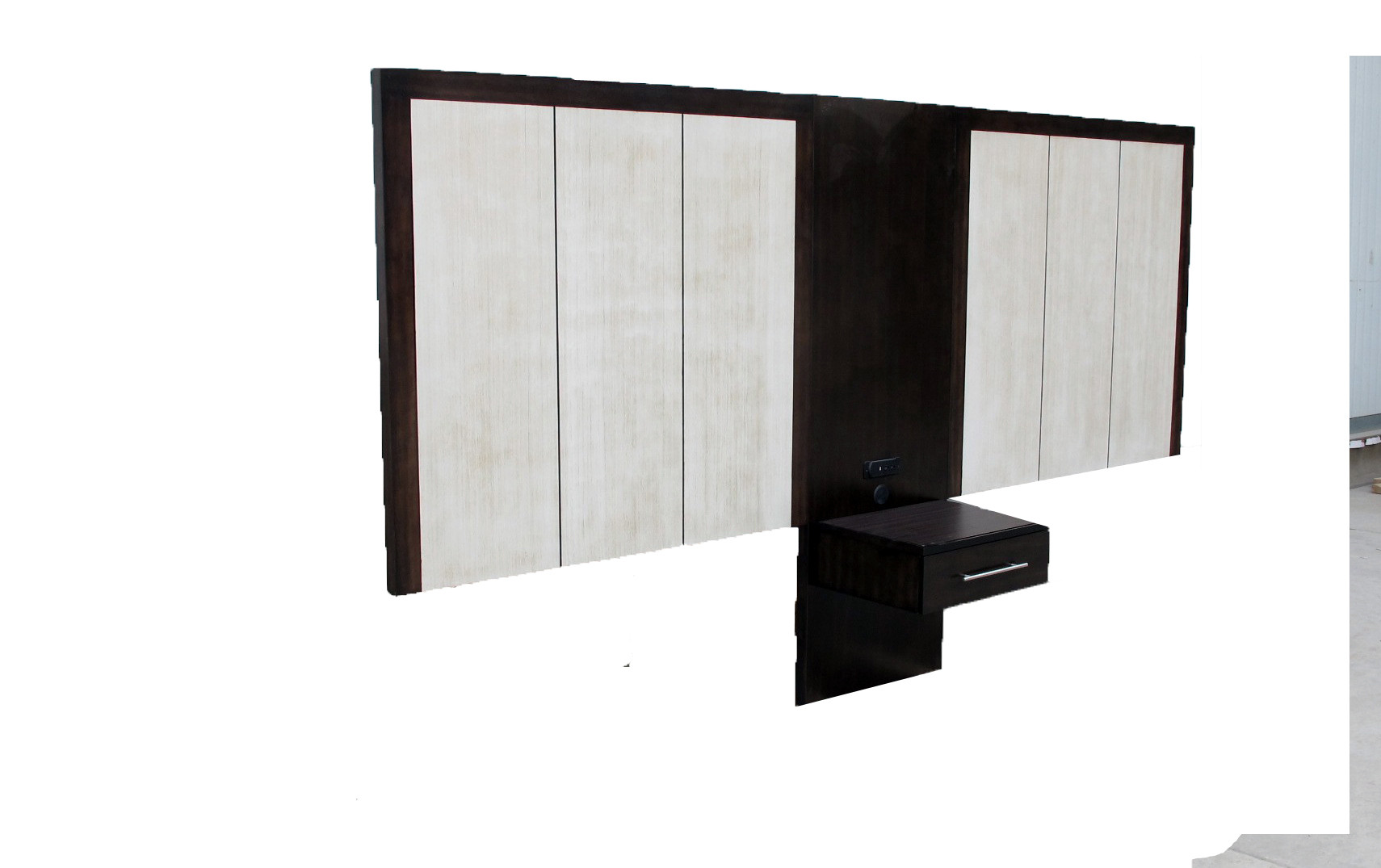 China Wood Frame Hotel Style Headboards , White Upholstered Headboard Long Time Life wholesale