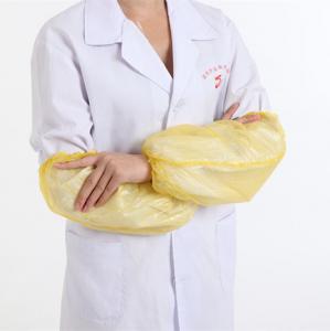 China Yellow Red PP Coated PE Medical Sleeve Covers Disposable Oversleeves 2.8g wholesale