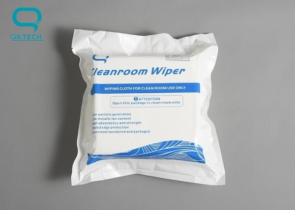 Quality Polyester Cleanroom Wiper Wear Resisting Polyester Weft Knitting Cloth for sale