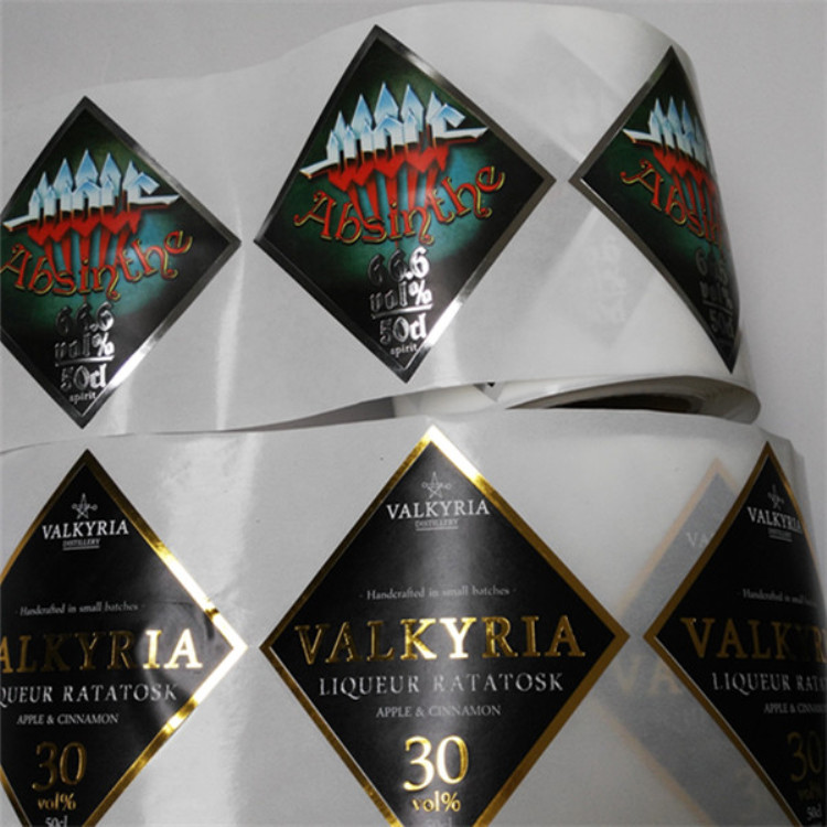 China Brand Design in Roll/Sheet Beverage Bottle Labeler Self-Adhesive Wine Label on sale