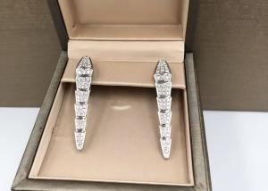 China Gift 18K White Gold Diamond Earrings VS Diamond Bvlgari Serpenti Viper Earrings wholesale