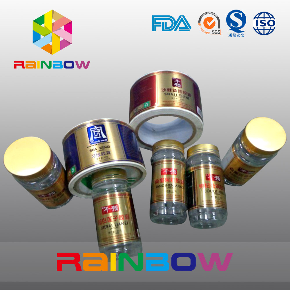 China Custom Shrink Sleeve Label Semi Gloss Coated Self Adhesive Label For Jar And Cans on sale