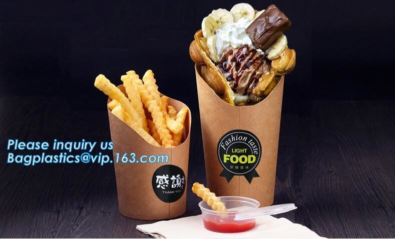 China French fries cone,chips french fries packaging,Size Kraft Cardboard Cone French Fries Printed Paper Cones bagease packag wholesale