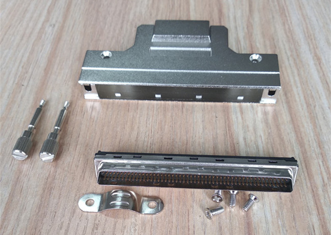 SCSI 100P male wire-type metal shell with SR line card industrial servo connector