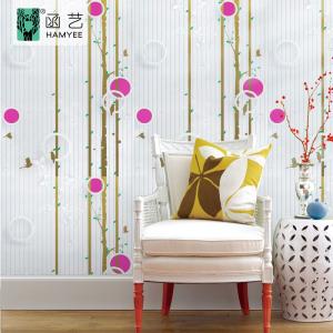 China Vinyl 3D Tree PVC Self Adhesive Wallpaper 0.07mm 0.09mm For Wall Decor wholesale