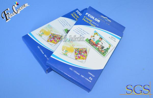 Quality Pure white Water Resistant 4 * 6 260GSM Glossy Inkjet Photo Papers for sale