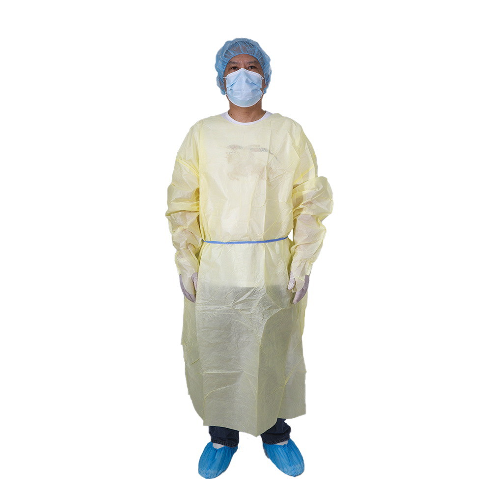 SMMS Disposable Isolation Gown For Medical Short Front Long Back Thumb Loop