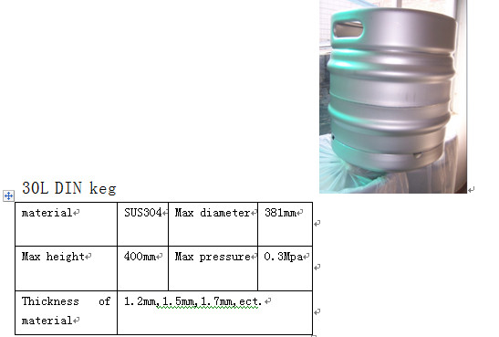 China TIG Welding Food Grade 30l Beer Keg With Stackable Feature Long Using Life wholesale