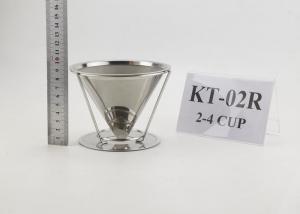 China Non Slip Handle Stainless Steel Pour Over Coffee Dripper With Silicone wholesale