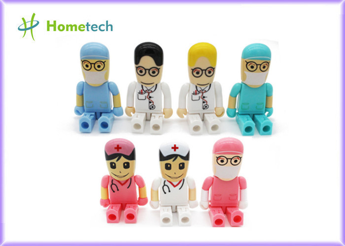 China Mini gift Character USB Drives 64gb pendrive doctor nurse cartoon wholesale