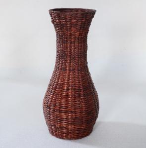 China Best Home Decor Popular Rattan Plant Stand, Planter Holder Wholesale Natural Seagrass Vase Handicraft Wicker Flower Pot wholesale
