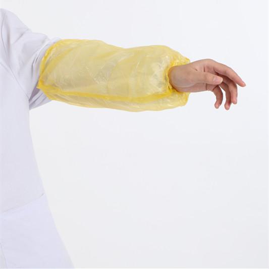 Yellow Red PP Coated PE Medical Sleeve Covers Disposable Oversleeves 2.8g