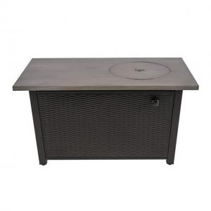 China Propane Gas Backyard Rectangular Table Top Fire Pit Table With Free Burner Cover on sale