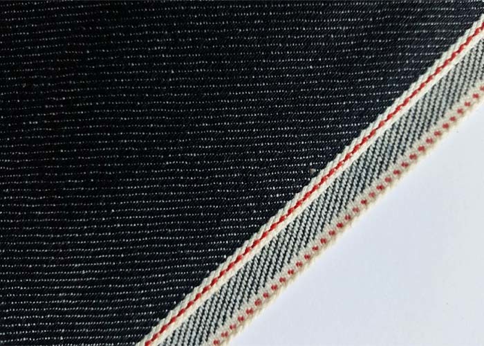 China Customize Design Stretch Denim Fabric For Skinny Selvedge Jeans 31mm Width wholesale