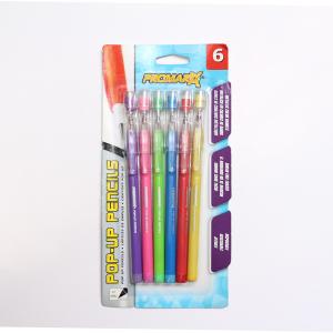 China Easter Plastic with blister card packing , plastic multi-head bullet push pencil non-sharpening pencil wholesale