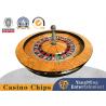 Gambling 32 Inch Solid Wood Manual Turntable Poker Roulette Table Custom for sale