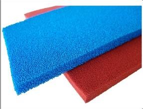 China Red Blue Silicone Sponge Sheet Food Grade Silicone Rubber Sheet Open Cell For Iron Table on sale