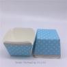 Customized Square Cupcake Liners Blue White Polka Dot Cupcake Wrappers Baking Cup Mold for sale