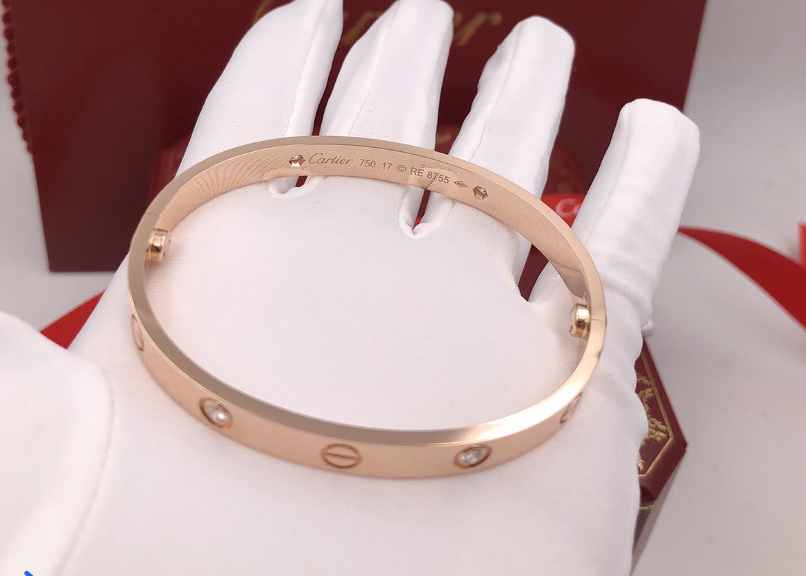 China Brand Jewelry Love Bracelet  18K Gold Jewelry Rose Gold 4 Diamond Vvs Diamond wholesale