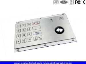 China Vandal-proof Rugged Matel Keypad with 16 Flush Keys and Integrated Optical Trackball wholesale