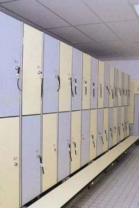 China compact laminate key lock changing room locker on sale