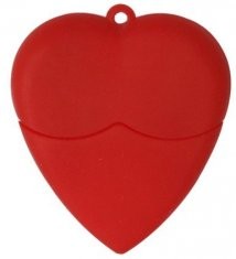 China Red heart shape pendrive PVC USB Flash Drive 16G with customized logo print (MY-UPVC06)  wholesale