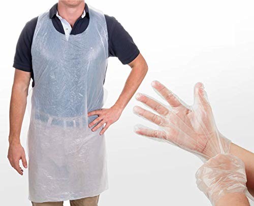 China Safety Disposable Medical Aprons , Disposable Kitchen Aprons 17 Mic Thickness wholesale