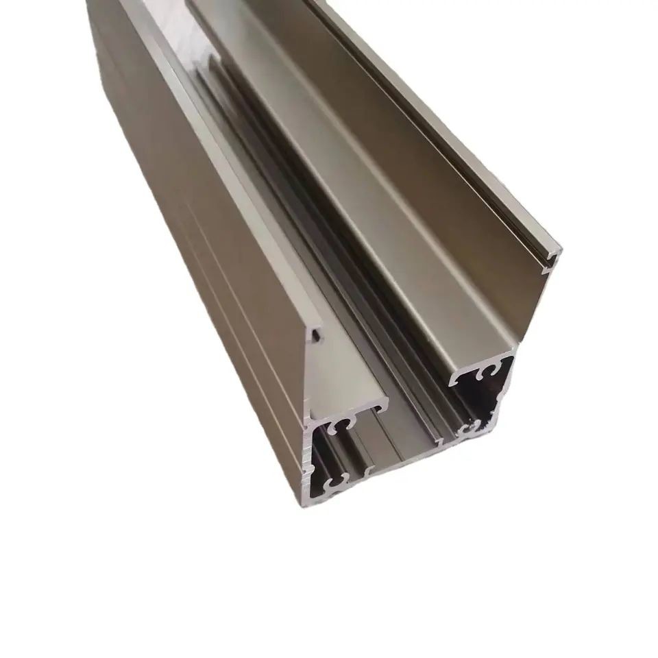 China Golden Anodized Door Aluminium Extrusion 6063 Aluminium Profiles Decoration Building Materials wholesale