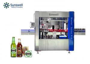 China Full Auto Self Adhesive Three Side Labeling Machine For Beer Bottle wholesale
