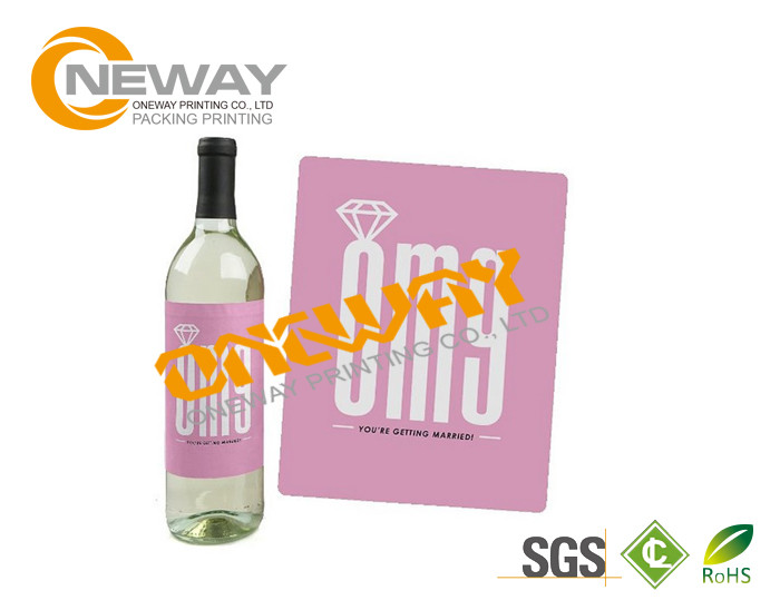 Wine Bottle Label of Custom Adhesive Private Waterproof , Printing Neck Sticker For Wine