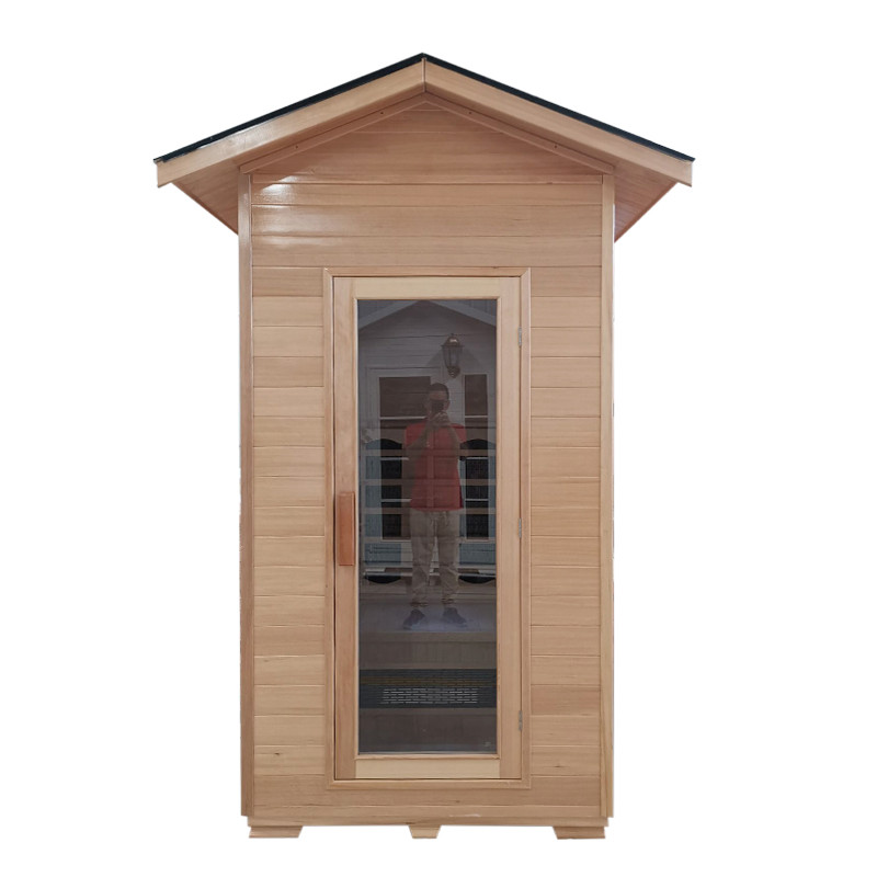 China Ceramic Tube Solid Wooden Outdoor Dry Sauna Room Modern 1 Person on sale