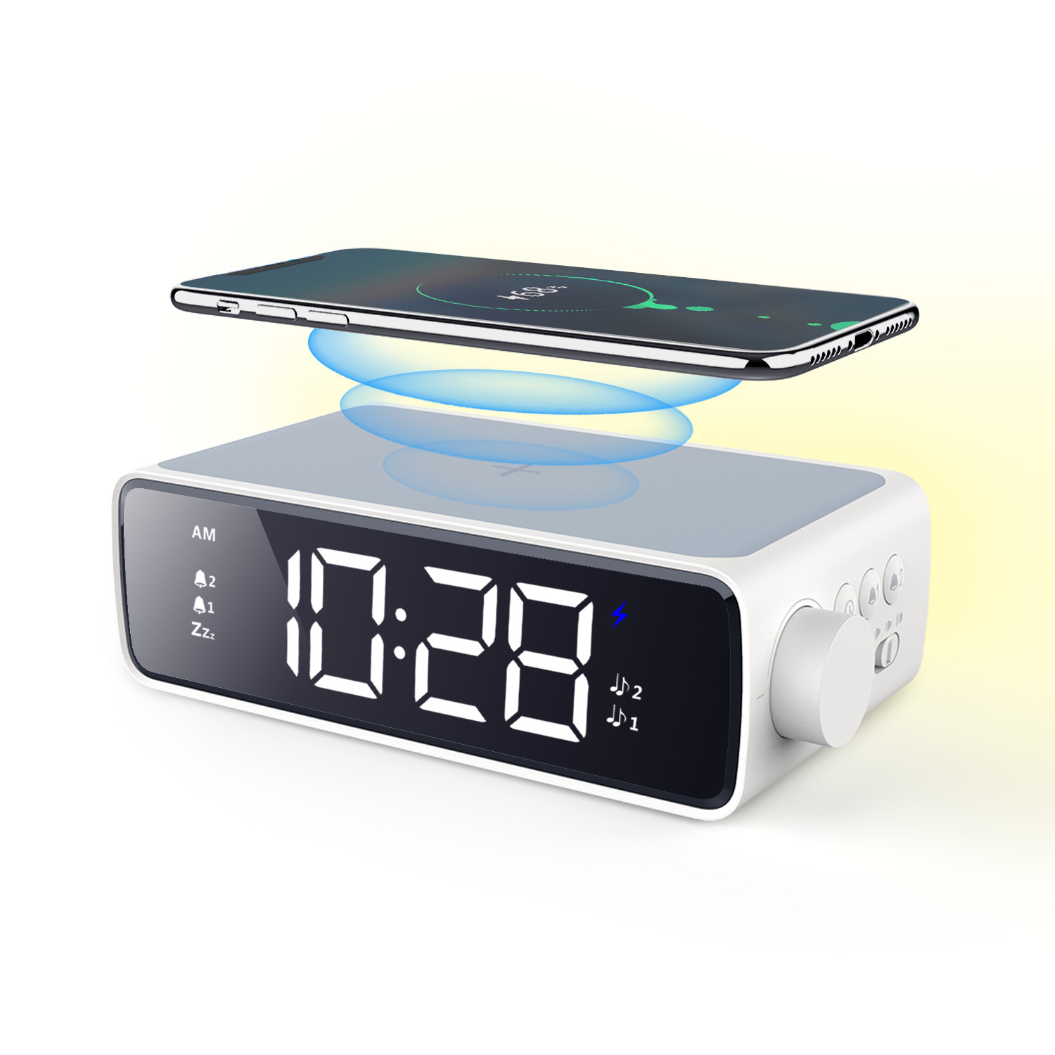 China LED Light 10W Mobile Phone Charging Smart Wireless Charging Pad on sale