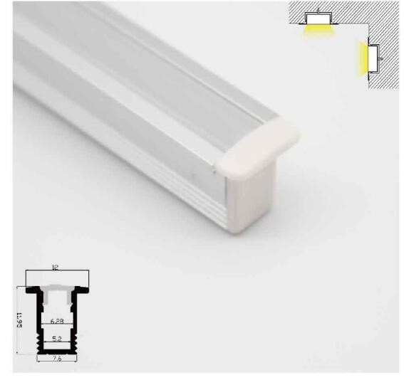 Quality Custom Led Strip Light Aluminum Channel Profiles For Door / Window / Floor for sale