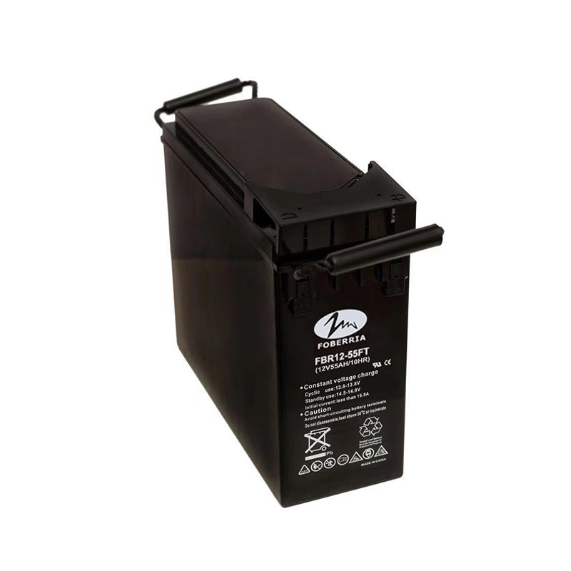 China 31kg 12 Volt 55ah Agm Deep Cycle Battery Front Terminal Batteries For Telecom wholesale