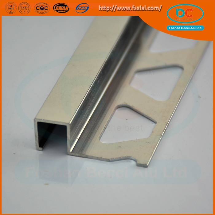 China 6063 Chorme Aluminum tile trim ,aluminum extrusion wholesale
