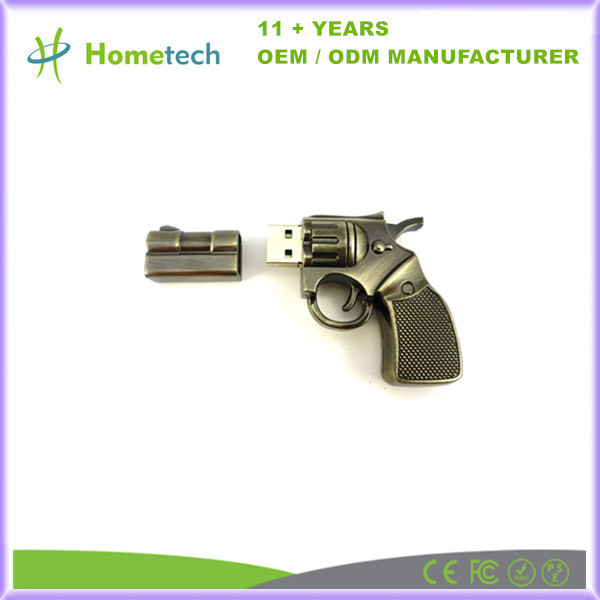 China Custom Smart Fancy Gun Toy Shape USB 2.0 Flash Drive Metal Pendrive 8GB wholesale