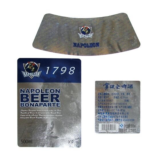 Beautiful metallized paper for beer label,private label beer,beer label