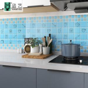 China Blue Cartoon Waterproof Pvc Wallpaper For Kitchen Drawer Cabinet Decor wholesale