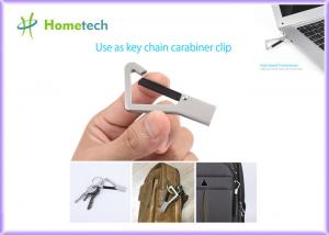 China Custom Logo Metal Thumb Drives USB Key Shaped Memoria / Metal Carabiner wholesale
