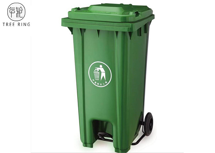 Quality 240 Liter Rectangular Wheelie Bin Containers With Foot Pedal For Garbage Removal for sale