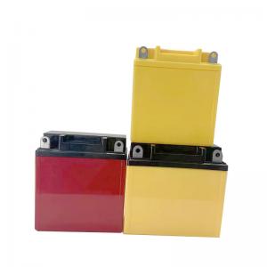 China Customize Multiple Colors Dry Cell Motorcycle Battery 12v Motorbike Battery wholesale