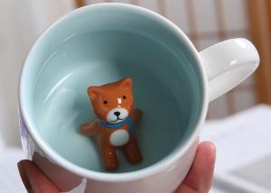 China 3D Creative Animal 13.5x8.5x8cm Personalised Ceramic Mugs wholesale