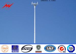 China Steel 95 ft Mono Pole Tower Mobile Cell Phone Tower Tapered Flanged Steel Poles on sale